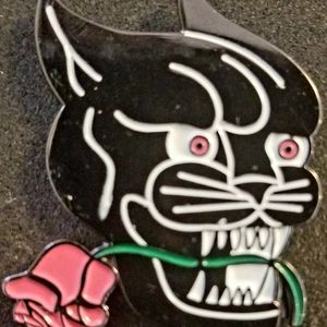 Panther with rose pin